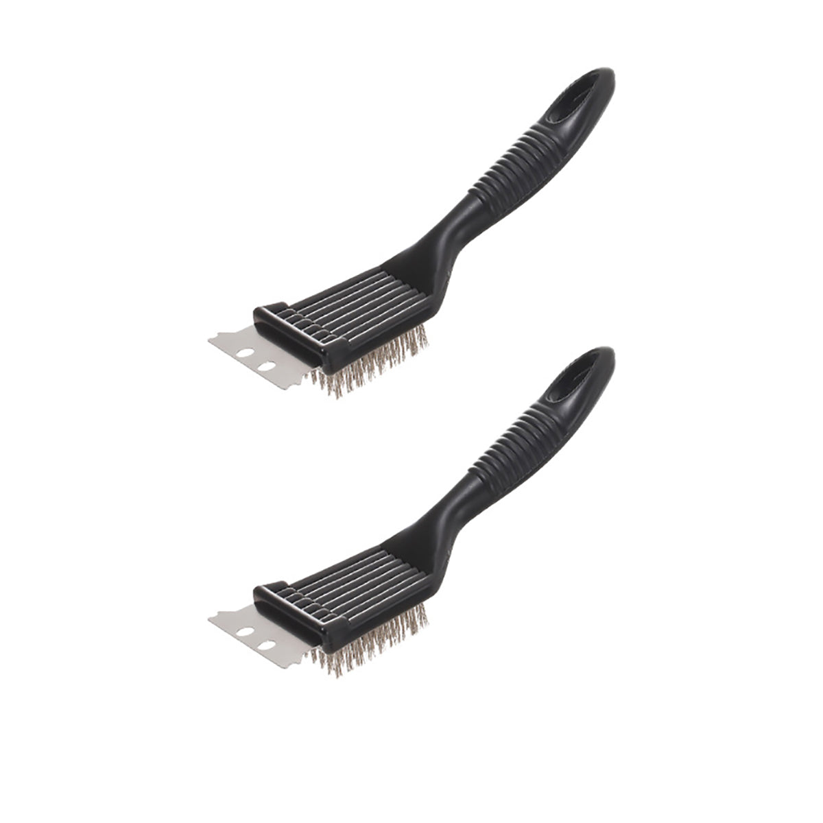 Fasola-BBQ-Grill-Cleaning-Brush-and-Scraper-Black-X2Pack-1