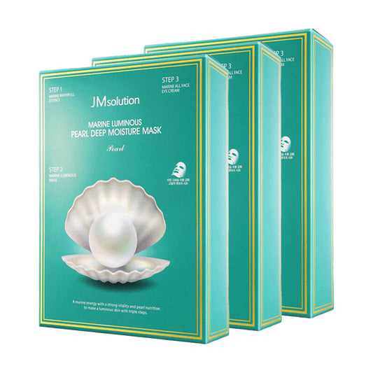 JM Marine Pearl Deep Hydration Face Mask 10 Pieces 300ml X3Pack