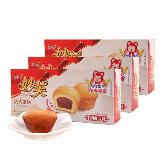 Master-Kong-Muffin-French-Cake-Milk-Red-Bean-Flavor---2-Pieces,-100g-X3Pack-1