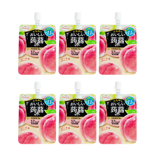 Tarami-Low-Calorie-Konjac-Jelly-Peach-Flavor-150g-X6Pack-1