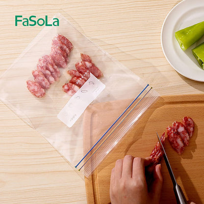 Fasola Kitchen Strong Double Zipper Sealed Food Storage Bag Medium 18*20cm 20pcs in X3Pack