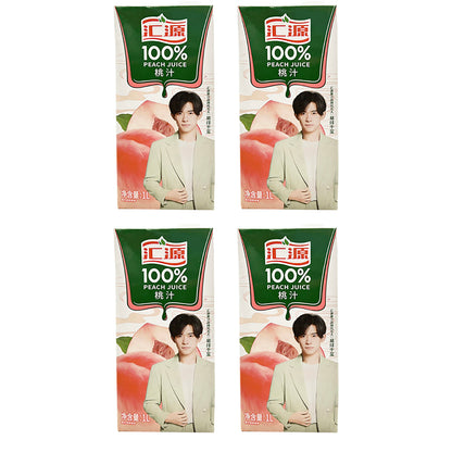 Huiyuan-100%-Peach-Juice-1L-X4Pack-1