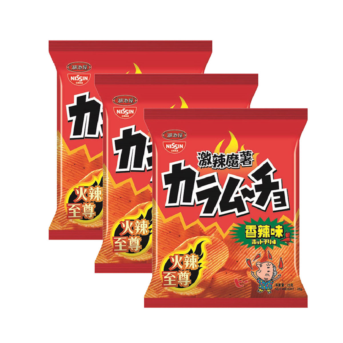 Nissin-Koikeya-Hot-Pot-Supreme-Spicy-Chips---55g-X3Pack-1