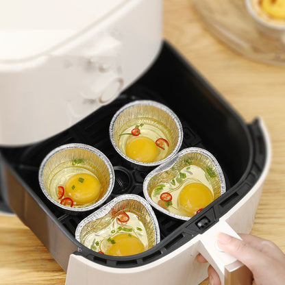 Fasola Disposable Air Fryer Aluminum Foil Bowls Square Tin Foil Pans 7.5 X 7.5 X 3.5cm  20Pieces X 4Pack