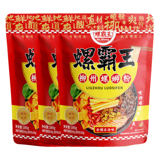 LBW Luobawang Snail Rice Noodles 280g+20g X3pack