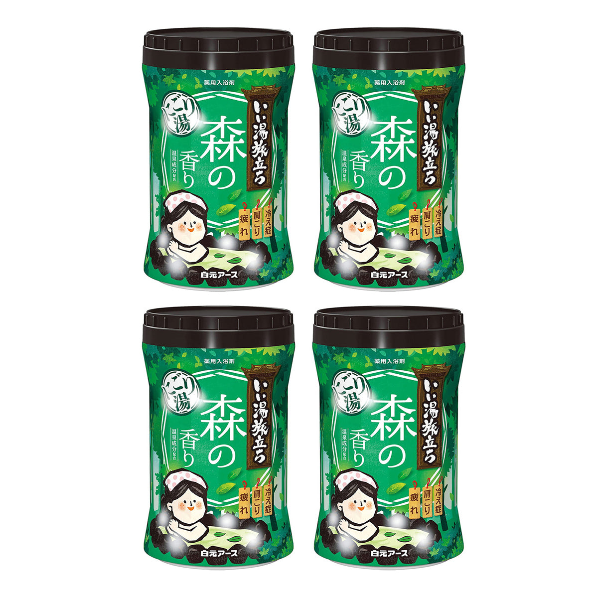 Hakugen-Japanese-Onsen-Relief-SPA-Bath-Salts-Forest-Scent-660g-X4Pack-1