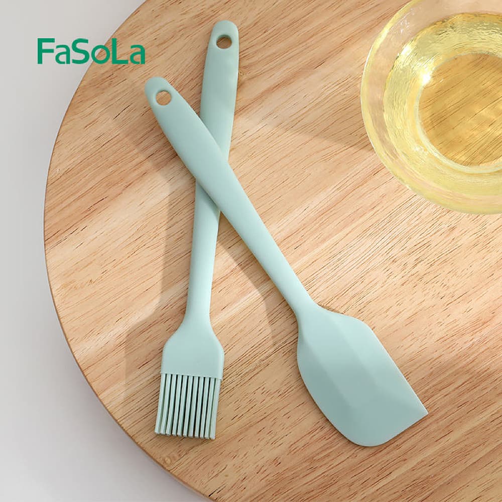 Fasola Silicone Basting Pastry Brush Cooking Brush BBQ Cooking Brush Set Brush*1 Scraper*1X2Pack