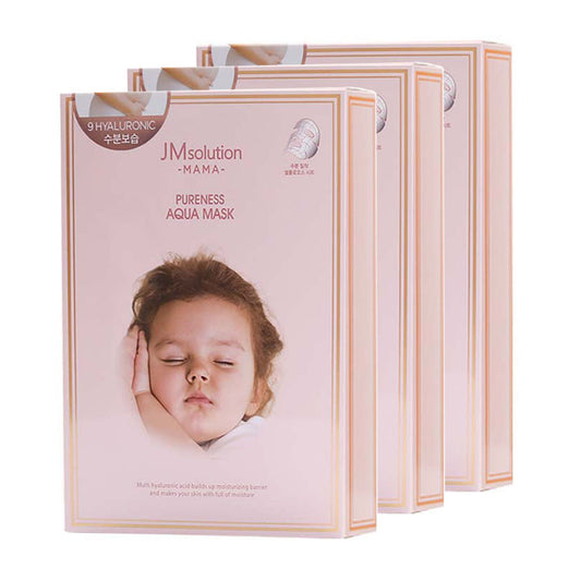 JM Baby Mother Pure Water Bank Facial Mask 30ml 10 Sheets per Box 300ml X3Pack