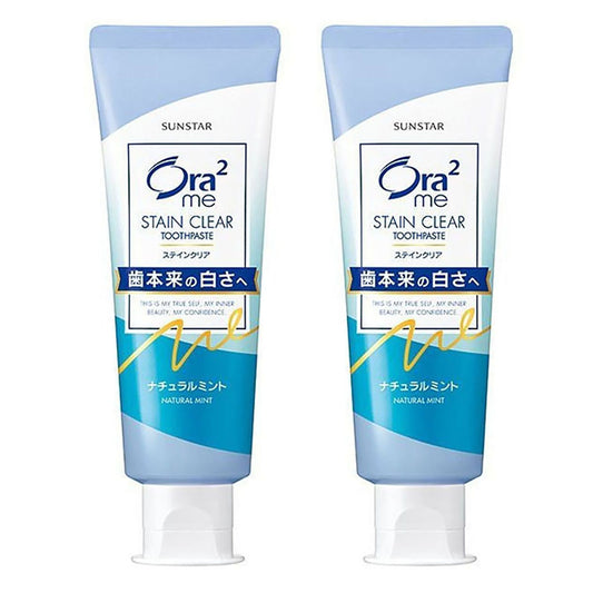 Sunstar-Ora2-Stain-Clear-Toothpaste-Mint-Flavor-130g-2pack-1