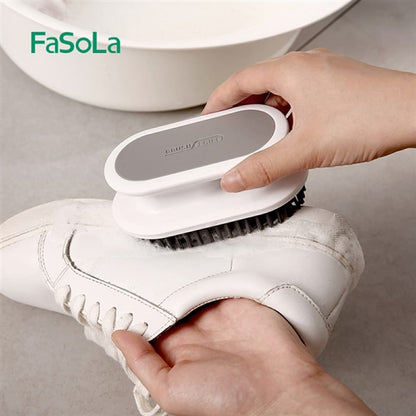 Fasola Multi-Purpose Heavy Duty Laundry Shoes Clothes Cleaning Brush Scrub Brush White X2Pack