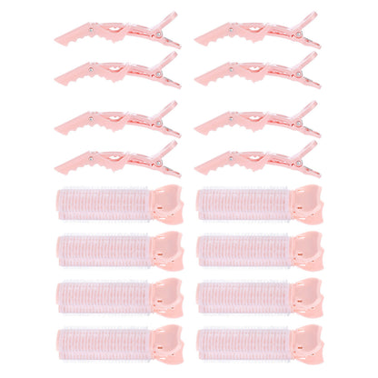 Fasola Pink Hair Root  Volumizing Hair Clips Set Root Clips & Positioning Clips 2Sets X4Pack