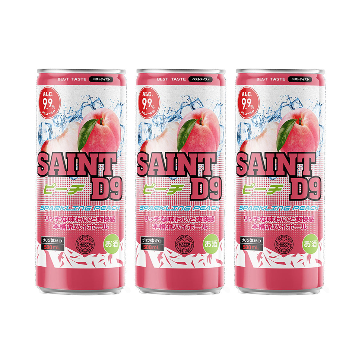 Saint-Fruit-Vinegar-Drink-Peach-Flavor-9.9%-500ml-X3Pack-1