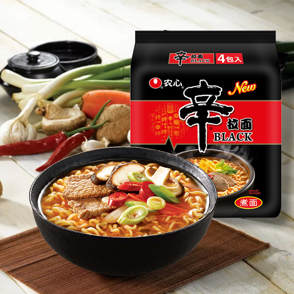 Nongshim black spicy ramen noodles 130gX4bagsX4pack