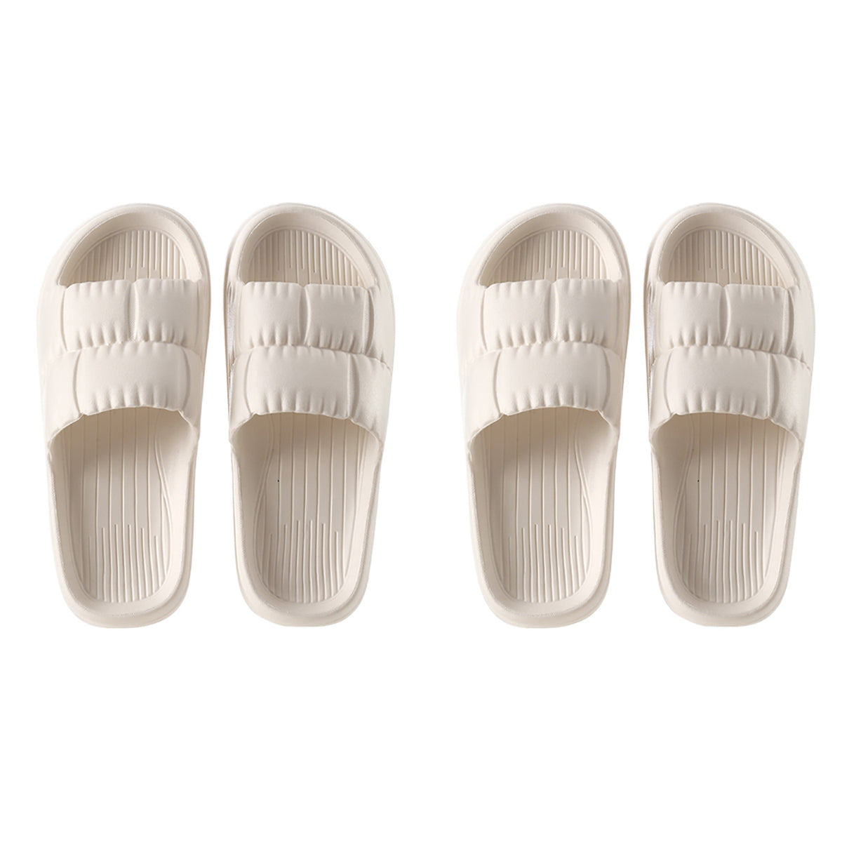 Fasola-Lightweight-Bathroom-Slippers-White-Size-37/38-One-Pair-X2Pack-1