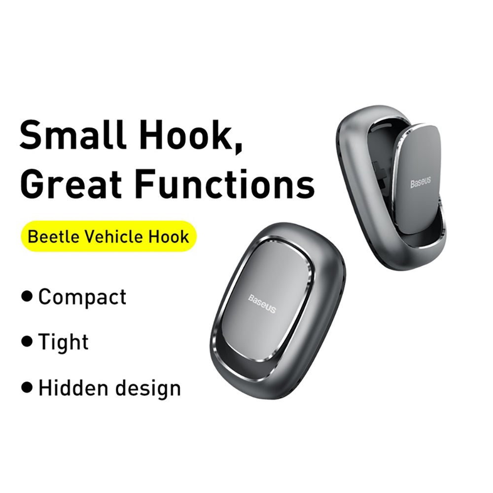 Baseus-Beetle-Vehicle-Hook---2-Pieces,-Deep-Space-Gray-X1Pack-1