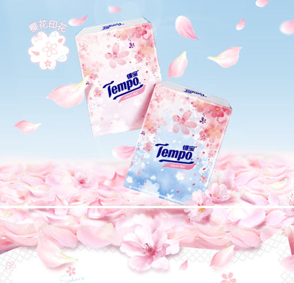 Tempo Mini Travel Pocket Tissue Paper Tissue Cleaning Tissue Cherry Blossom Scent 7 Sheets 12 bags X2Pack