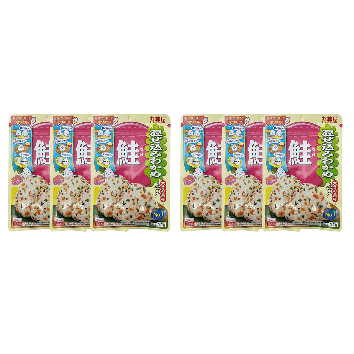 Marumiya-Rice-Ball-Seasoning-Salmon-Wakame-Flavor-31g-X6Pack-1