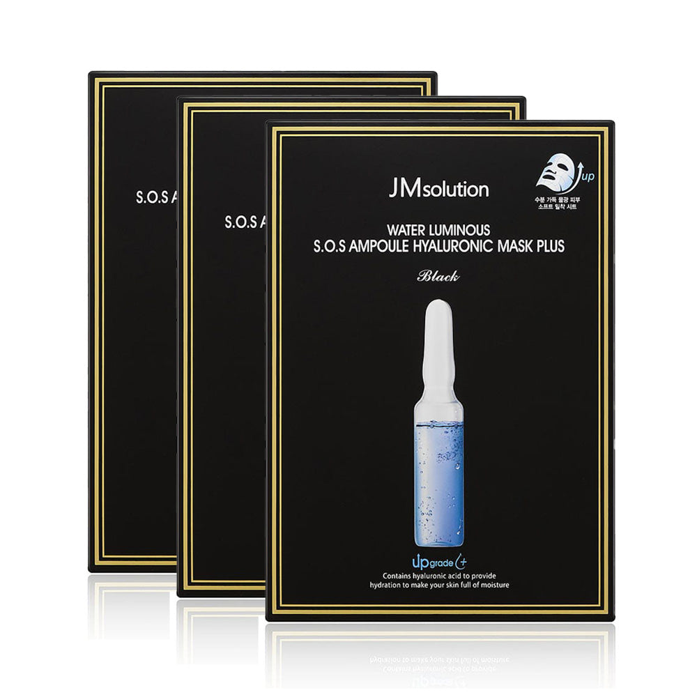 JM Hyaluronic Acid Ampoule Face Mask 30ml 10 Pieces per Box X3Pack