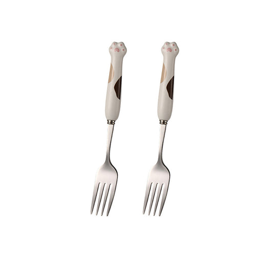 fasola-ceramic-cat's-paw-dinnerware-white-dinner-forks-1