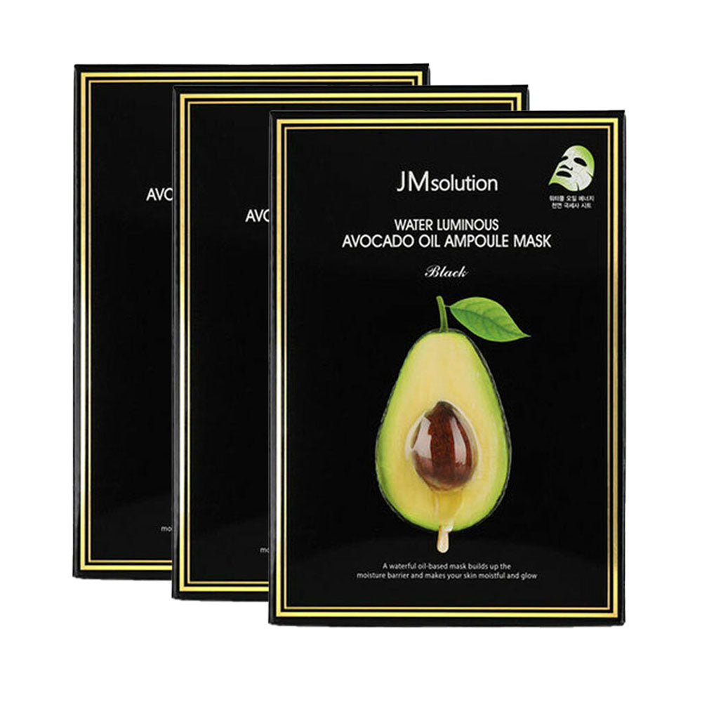 JM Solution Avocado Oil Ampoule Face Mask 35ml 10 Pieces per Box X3Pack