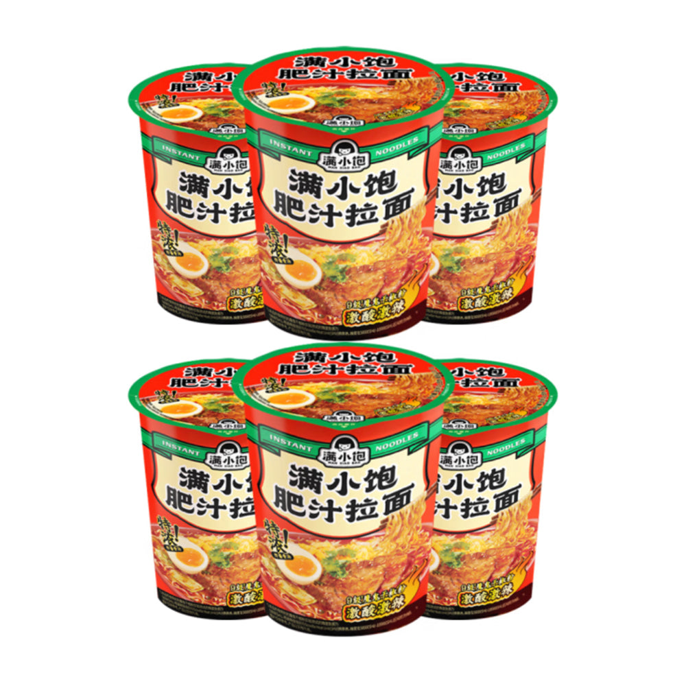 Man Xiao Bao Rich Sauce Ramen Cup Noodles 112.6gX6Pack