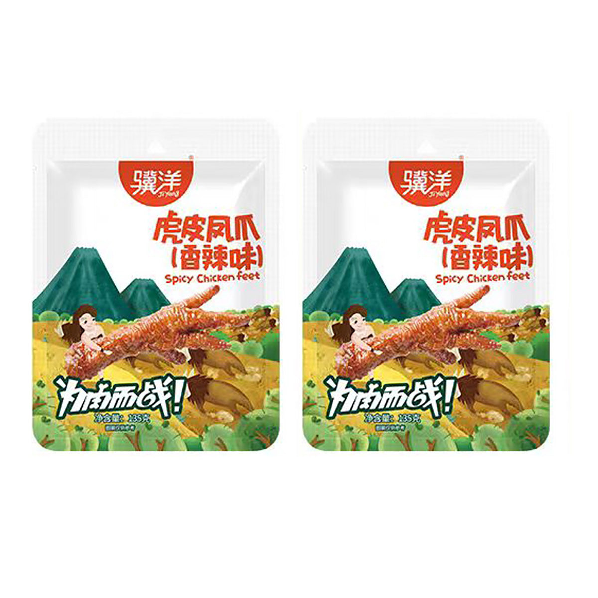 Ji-Yang-Spicy-Flavor-Tiger-Skin-Chicken-Feet-135g-2pack-1