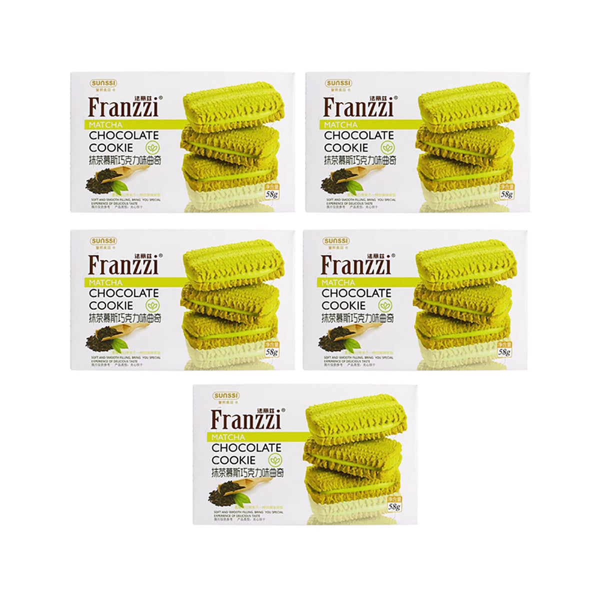 Franzzi-Matcha-Chocolate-Cookies---58g-X5Pack-1