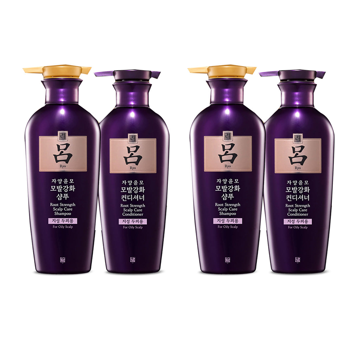 Ryo Purple Nourishing and Strengthening Repairing Shampoo & Conditioner Set 400ml Each X2Pack