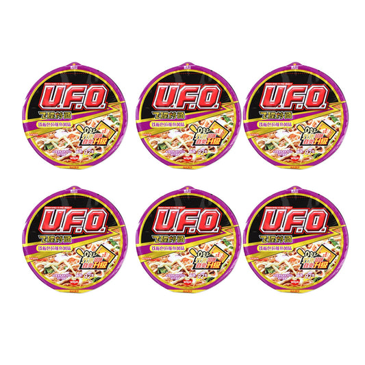 Nissin-UFO-Yakisoba-Instant-Noodles---Teppanyaki-Salad-Squid-Flavor-X6Pack-1