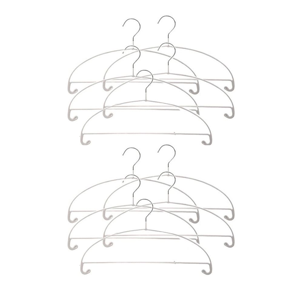 Fasola Non-Slip No Shoulder Bumps Space Saving Curved Clothes Hangers Coat Hanger 5pcs X2Pack