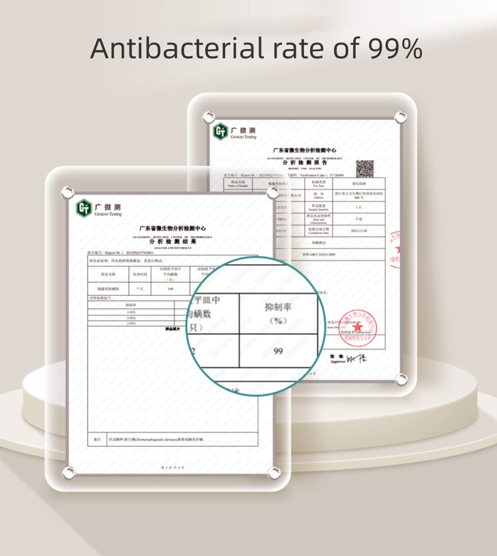 Fasola Natural Wood Color Anti-Mite Pad Against Allergens 90X100cm X2 Pieces X2Pack