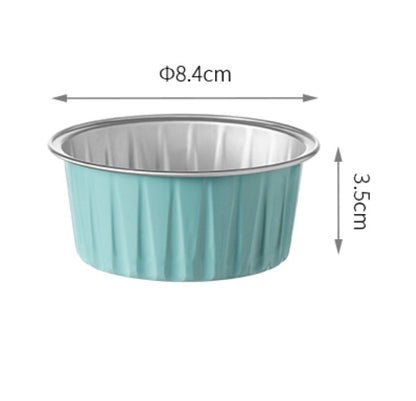 Fasola Light Blue Disposable Aluminum Foil Bowls for Cooking And Baking 15piecesX4Pack