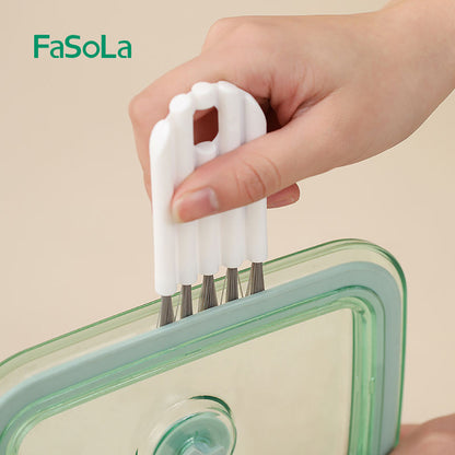 Fasola Curly Cup Lid Brush White 10*4.5*0.7cmX3Pack