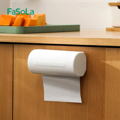 Fasola White CylinderShaped Self Adhesive Toilet Roll Paper Holder Garbage Bag Dispenser 13.5 X 6 X 6.3 cm X3Pack