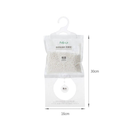 Fasola Hanging Moisture Absorber Packets  Hangable Dehumidifying Bag Unscented White 230gX4Pack