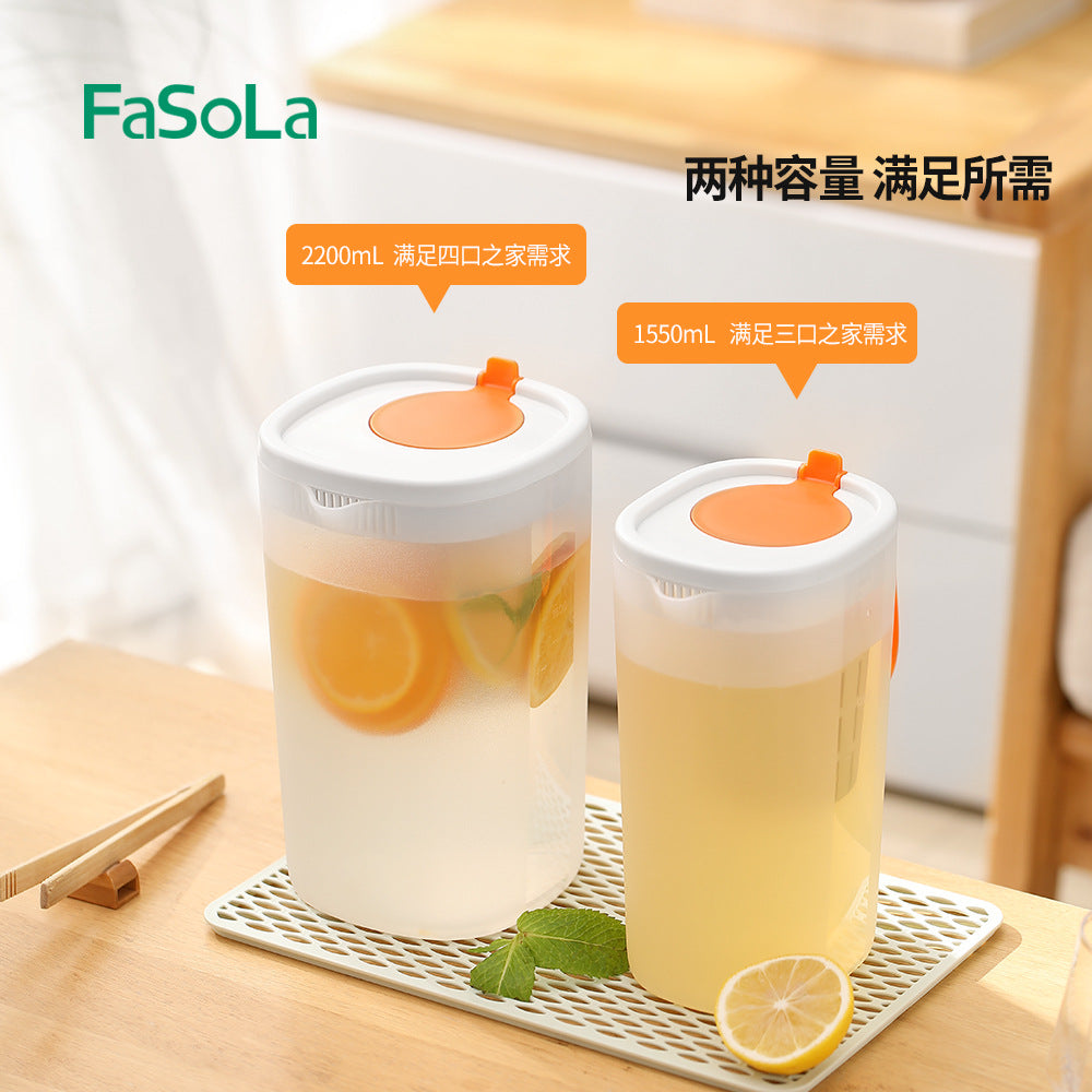 Fasola PP Orange Cold Water Jug 2.2L 4Pack