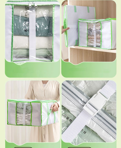 Taili Oxford Fabric Cube Vacuum Storage Box Space Saving Vacuum Storage Bags Storage Bag Totes 27x65x50cm X2Pack