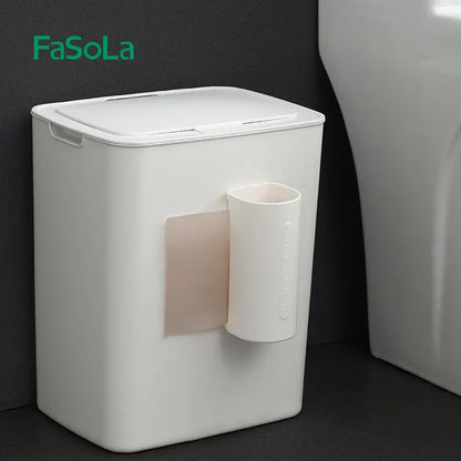 Fasola White CylinderShaped Self Adhesive Toilet Roll Paper Holder Garbage Bag Dispenser 13.5 X 6 X 6.3 cm X6Pack