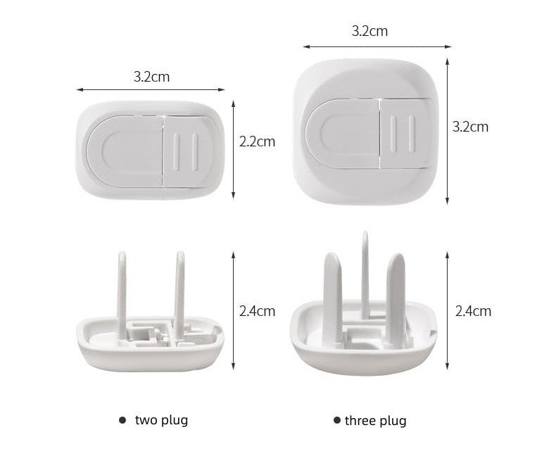 Fasola Children's Electric Shock Protection Cover White Including 2 and 3 Plug Covers 12pcs X2Pack