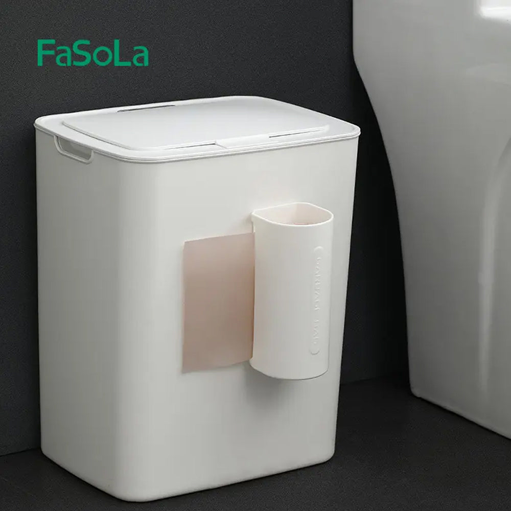 Fasola White CylinderShaped Self Adhesive Toilet Roll Paper Holder Garbage Bag Dispenser 13.5 X 6 X 6.3 cm X3Pack