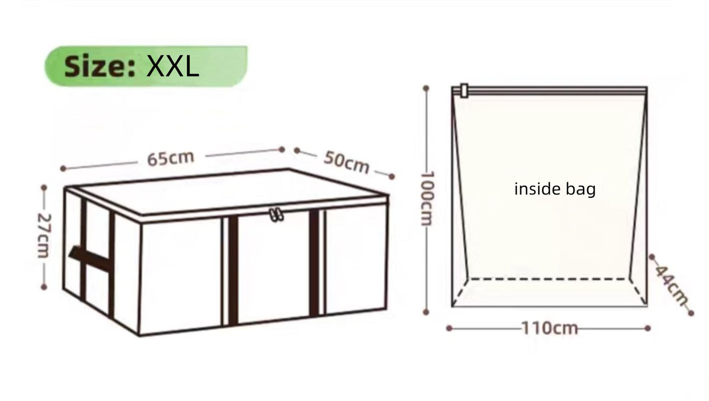 Taili Oxford Fabric Cube Vacuum Storage Box Space Saving Vacuum Storage Bags Storage Bag Totes 27x65x50cm X1Pack