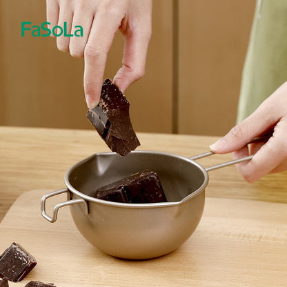 Fasola Stainless Steel Double Boiler Pot for Melting Chocolate, Candy and Candle Making 25.7x12x6cm