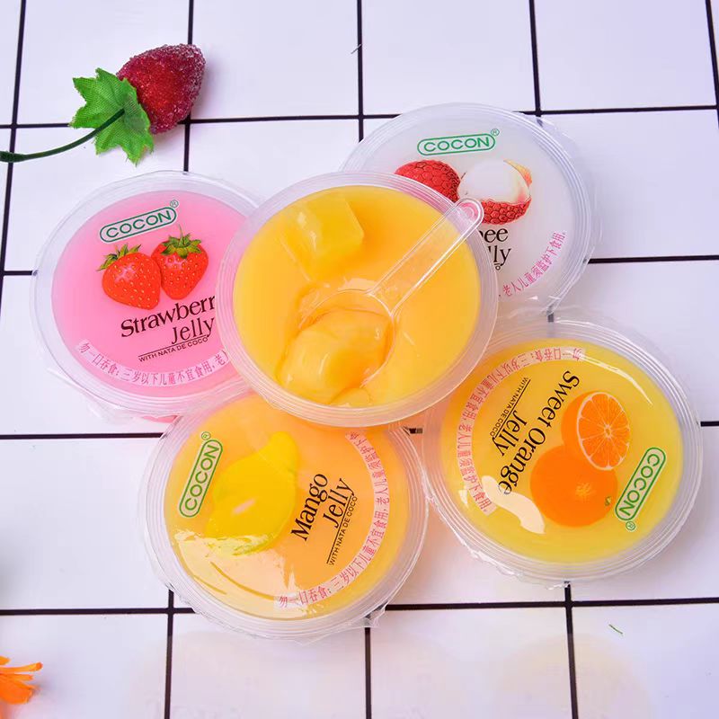 Cocon Mango Pudding Jelly with Fruit Pieces 6pcs 480g X2Pack