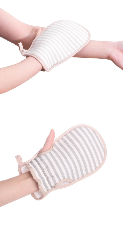 Fasola Pink Double Sided Bathing Gloves for Adult and Kids 13.5 X 22.5cm 4Pack