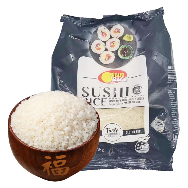 Sunrice Sunrice Sushi Rice - Short Grain Rice for Making Sushi and Onigir 1kg X3Pack