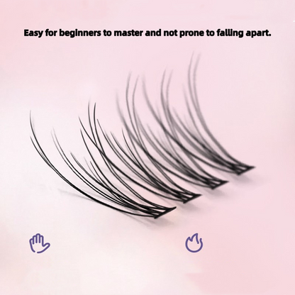 Everbab Three Styles Single Cluster False Eyelashes Lash Clusters with Lower Lashes 2pack