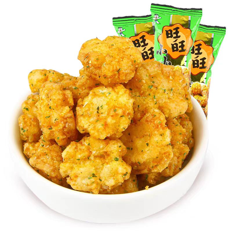 Want Want Snack Rice-based Tiny Crisps Scallion Chicken Flavor 60g X6pack