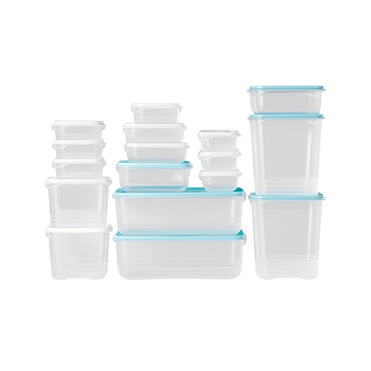 Lifease 17-Piece Transparent Food Storage Container Set with Lids for Kitchen Organization X1Pack