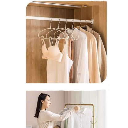 Taili Off-White Space Saving Dip Plastic Non-marking No Shoulder Bumps Suit Clothes Hangers Rounded Hangers 10 Pieces X2Pack