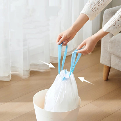 Lifease Extra-Thick Medium Kitchen Drawstring Trash Bags Rubbish Bags Garbage Bags 3 Rolls 60 Counts X4Pack